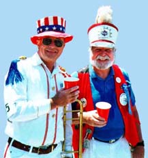 Jim Harvey, Director Emeritus, and Don "Smiley"
					Nelson, longtime band stalwart